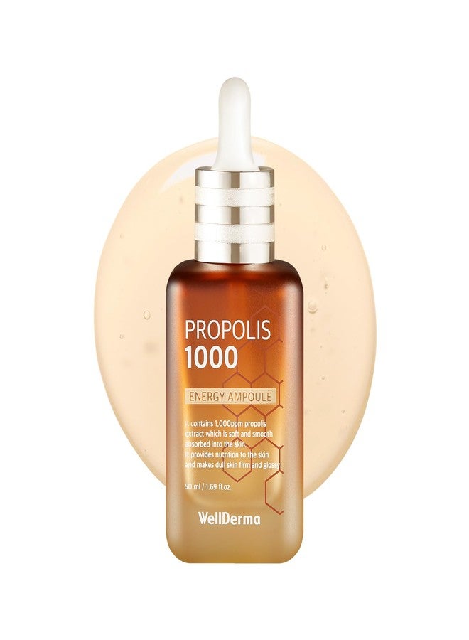 WELLDERMA Propolis 1000 Energy Ampoule, 50mL / 1.01 fl.oz – Hydrating & Revitalizing Face Serum with Propolis Extract 1,000ppm, Niacinamide & Adenosine - Image 1
